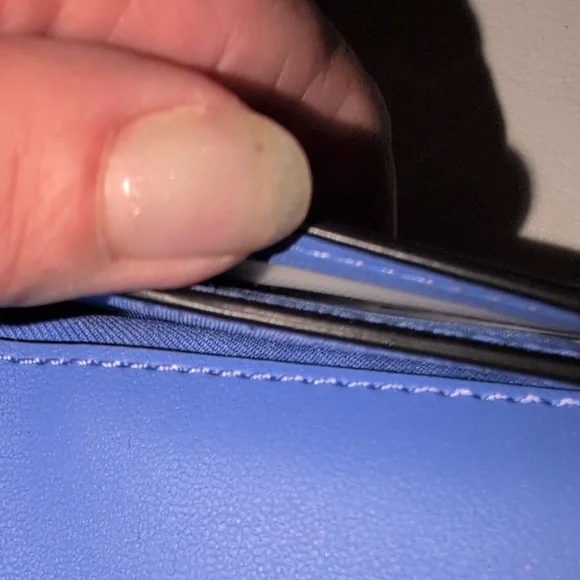 Kate Spade Black Glitter Space Invaders Wallet with Purple Zipper Pull